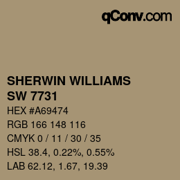 Farbcode: SHERWIN WILLIAMS<br>SW 7731 - San Antonio Sage | qconv.com