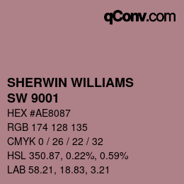 Color code: SHERWIN WILLIAMS<br>SW 9001 - Audrey's Blush | qconv.com