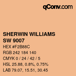 Farbcode: SHERWIN WILLIAMS<br>SW 9007 - Melón Meloso | qconv.com