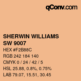 カラーコード: SHERWIN WILLIAMS<br>SW 9007 - Melón Meloso | qconv.com