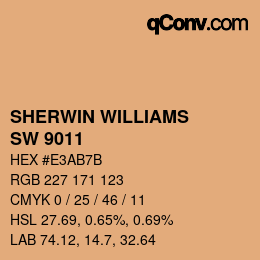 Color code: SHERWIN WILLIAMS<br>SW 9011 - Sun Bleached Ochre | qconv.com