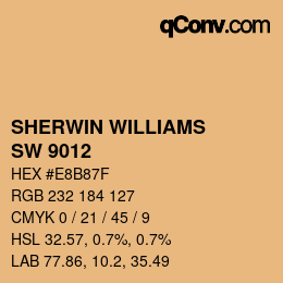 颜色代码: SHERWIN WILLIAMS<br>SW 9012 - Polvo De Oro | qconv.com