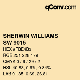 カラーコード: SHERWIN WILLIAMS<br>SW 9015 - They Call It Mellow | qconv.com