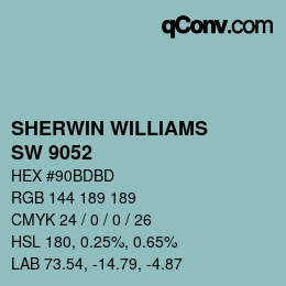 Color code: SHERWIN WILLIAMS<br>SW 9052 - Blithe Blue | qconv.com