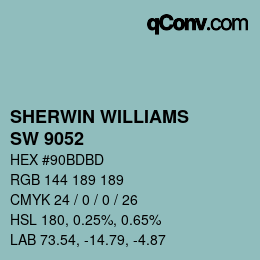カラーコード: SHERWIN WILLIAMS<br>SW 9052 - Blithe Blue | qconv.com