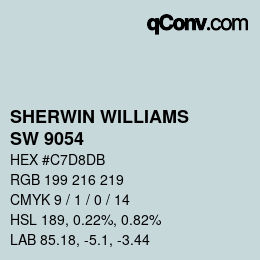 カラーコード: SHERWIN WILLIAMS<br>SW 9054 - Little Boy Blu | qconv.com
