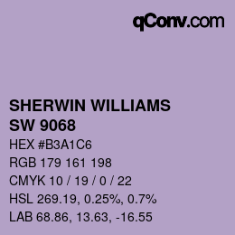 颜色代码: SHERWIN WILLIAMS<br>SW 9068 - Berry Frappé | qconv.com