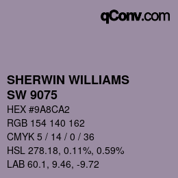 Color code: SHERWIN WILLIAMS<br>SW 9075 - Berry Cream | qconv.com