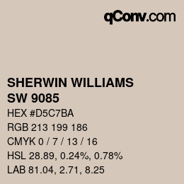 カラーコード: SHERWIN WILLIAMS<br>SW 9085 - Touch Of Sand | qconv.com