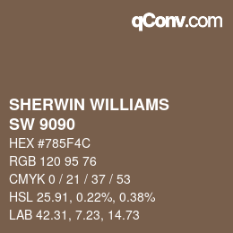 颜色代码: SHERWIN WILLIAMS<br>SW 9090 - Caraïbe | qconv.com