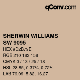 Color code: SHERWIN WILLIAMS<br>SW 9095 - Ginger Root | qconv.com