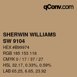 Color code: SHERWIN WILLIAMS<br>SW 9104 - Woven Wicker | qconv.com