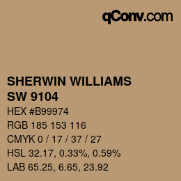 カラーコード: SHERWIN WILLIAMS<br>SW 9104 - Woven Wicker | qconv.com