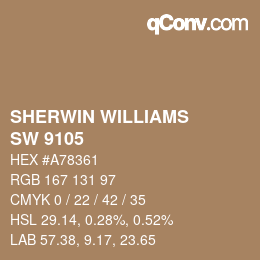 Farbcode: SHERWIN WILLIAMS<br>SW 9105 - Almond Roca | qconv.com