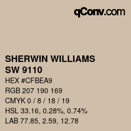 カラーコード: SHERWIN WILLIAMS<br>SW 9110 - Malabar | qconv.com