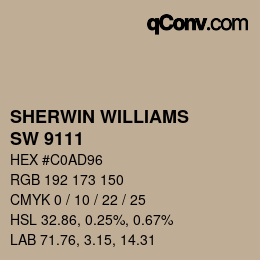 Color code: SHERWIN WILLIAMS<br>SW 9111 - Antler Velvet | qconv.com