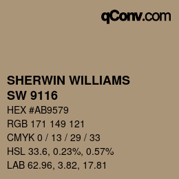 カラーコード: SHERWIN WILLIAMS<br>SW 9116 - Serengeti Grass | qconv.com