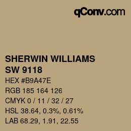 カラーコード: SHERWIN WILLIAMS<br>SW 9118 - Tarnished Treasure | qconv.com