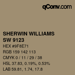 Color code: SHERWIN WILLIAMS<br>SW 9123 - Barro Verde | qconv.com