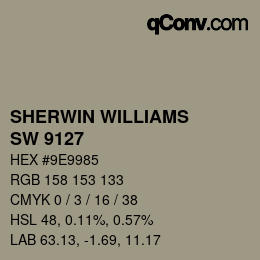 颜色代码: SHERWIN WILLIAMS<br>SW 9127 - At Ease Soldier | qconv.com
