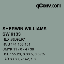 カラーコード: SHERWIN WILLIAMS<br>SW 9133 - Jasper Stone | qconv.com