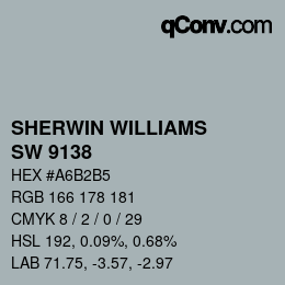 カラーコード: SHERWIN WILLIAMS<br>SW 9138 - Stardew | qconv.com