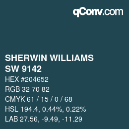 颜色代码: SHERWIN WILLIAMS<br>SW 9142 - Moscow Midnight | qconv.com