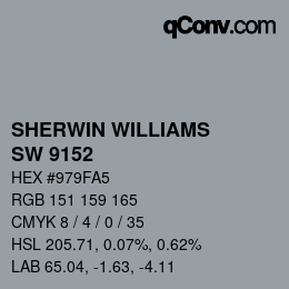 Farbcode: SHERWIN WILLIAMS<br>SW 9152 - Let It Rain | qconv.com