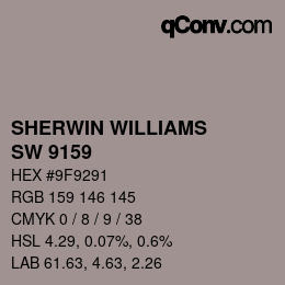 カラーコード: SHERWIN WILLIAMS<br>SW 9159 - Auger Shell | qconv.com