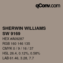 Farbcode: SHERWIN WILLIAMS<br>SW 9169 - Chatura Gray | qconv.com