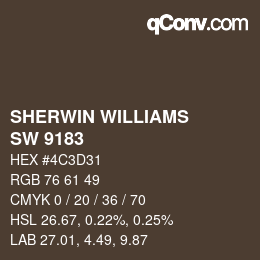 カラーコード: SHERWIN WILLIAMS<br>SW 9183 - Dark Clove | qconv.com