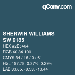 カラーコード: SHERWIN WILLIAMS<br>SW 9185 - Marea Baja | qconv.com