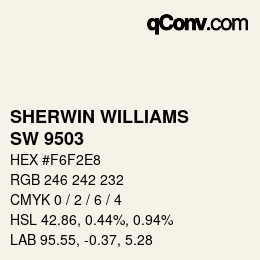 Farbcode: SHERWIN WILLIAMS<br>SW 9503 - Cheviot | qconv.com