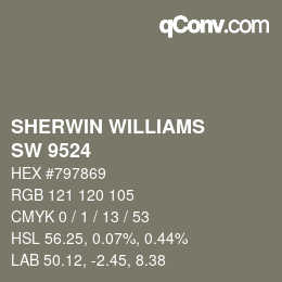 Color code: SHERWIN WILLIAMS<br>SW 9524 - Crooked River | qconv.com