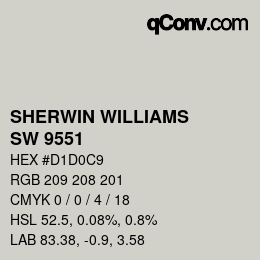 カラーコード: SHERWIN WILLIAMS<br>SW 9551 - Skipping Rocks | qconv.com