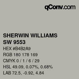 Color code: SHERWIN WILLIAMS<br>SW 9553 - Allegory | qconv.com