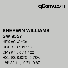 カラーコード: SHERWIN WILLIAMS<br>SW 9557 - Autonomous | qconv.com