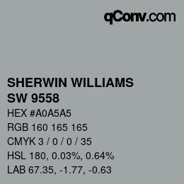颜色代码: SHERWIN WILLIAMS<br>SW 9558 - Castlegate | qconv.com
