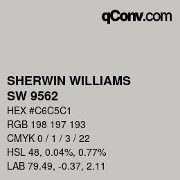 Color code: SHERWIN WILLIAMS<br>SW 9562 - Fortitude | qconv.com