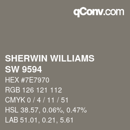 カラーコード: SHERWIN WILLIAMS<br>SW 9594 - Settlement | qconv.com