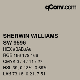 Farbcode: SHERWIN WILLIAMS<br>SW 9596 - Pachyderm | qconv.com