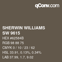 Farbcode: SHERWIN WILLIAMS<br>SW 9615 - Prospect | qconv.com