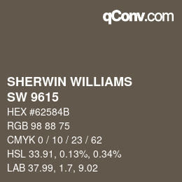 Color code: SHERWIN WILLIAMS<br>SW 9615 - Prospect | qconv.com