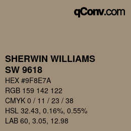 Color code: SHERWIN WILLIAMS<br>SW 9618 - Woodbridge | qconv.com