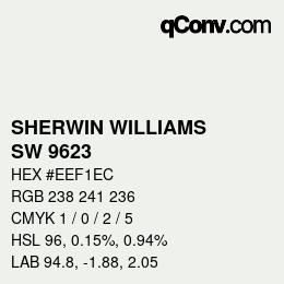 Color code: SHERWIN WILLIAMS<br>SW 9623 - Snowbelt | qconv.com