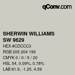 颜色代码: SHERWIN WILLIAMS<br>SW 9629 - Constellation | qconv.com