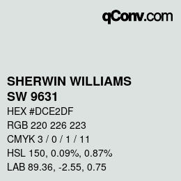 Color code: SHERWIN WILLIAMS<br>SW 9631 - Mantra | qconv.com