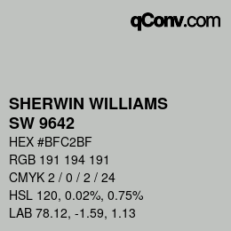 Farbcode: SHERWIN WILLIAMS<br>SW 9642 - Silver Tipped Sage | qconv.com