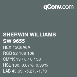 カラーコード: SHERWIN WILLIAMS<br>SW 9655 - Mountain Pass | qconv.com