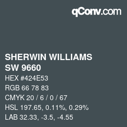 カラーコード: SHERWIN WILLIAMS<br>SW 9660 - Tarragon | qconv.com